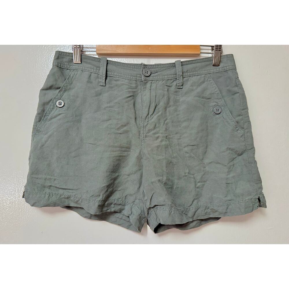 Calvin Klein linen blend shorts size 4 minimalist‎ coastal casual summer capsule